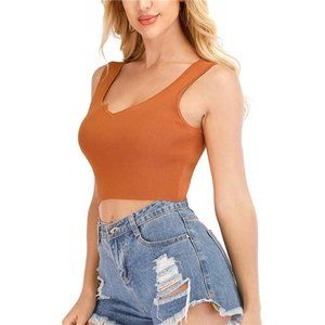 Women's Summer Crop Camisole with Sleeveless Strap
